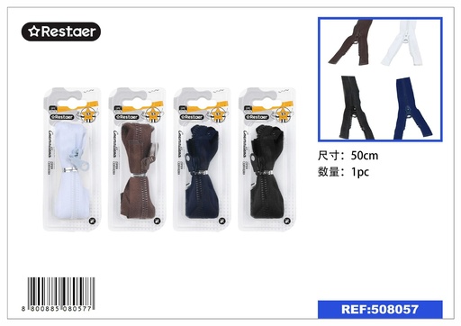 [508057] Cremallera de 50 cm - Accesorios de mercería
