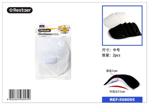 [508095] Hombreras blancas M 10x15.5cm para costura y confección