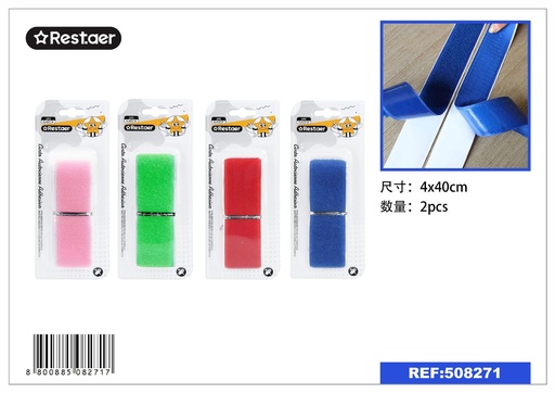 [508271] Cinta autocierre de colores 4x40cm para manualidades y costura