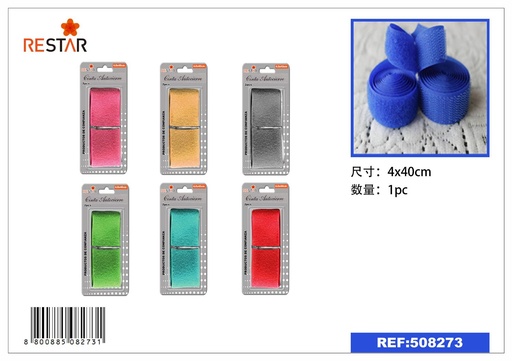 [508273] Cinta Autocierre 4x40cm Unicolor - Cinta de Velcro