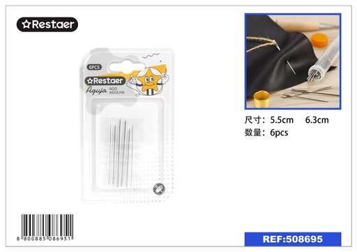[508695] Agujas para ensartar perlas 6 pcs - Accesorios de costura